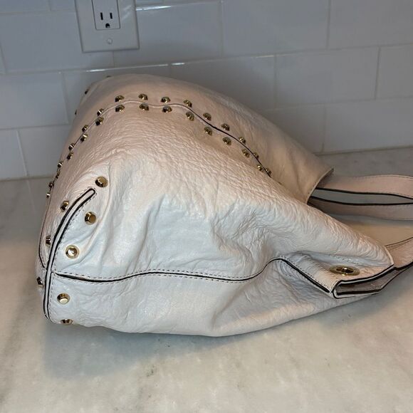 Michael Kors Pebbled Soft Leather Uptown Astor Studded Hobo Shoulder Bag - Picture 7 of 16